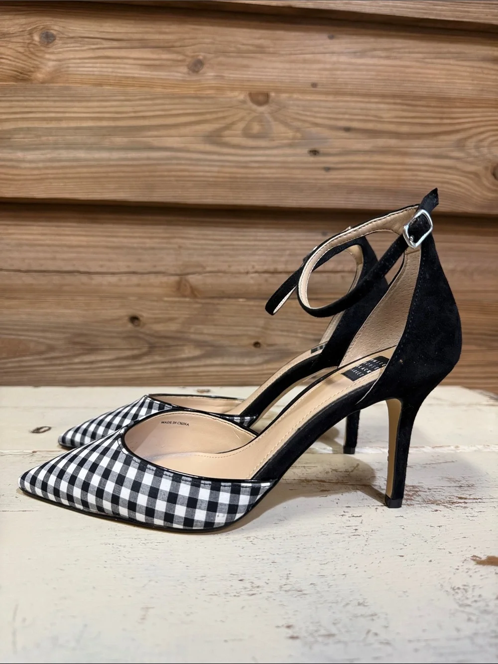 White House Black Market “Gianna” Pointed Ankle-Strap Pumps